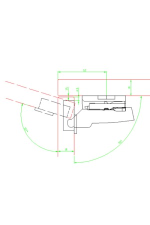 Петля мебельная полунакладная Sensys 8645i 110 градусов с доводчиком 9071206 Hettich