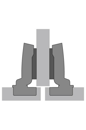 Петля мебельная полунакладная Sensys 8645i 110 градусов с доводчиком 9071206 Hettich
