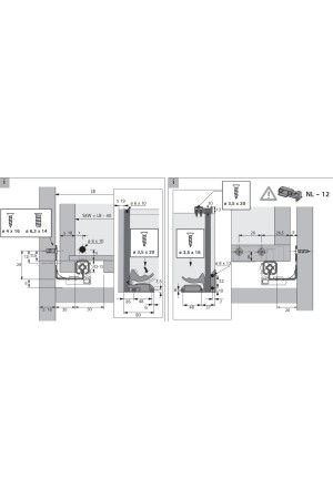 Хеттих/Quadro HD Silent System 25 направл част выдвиж 400мм(EB 20), правая(30)/9105628