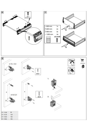 Выдвижной ящик ArciTech 94*500мм, БЕЗ направляющих серебристый 9150683 Hettich