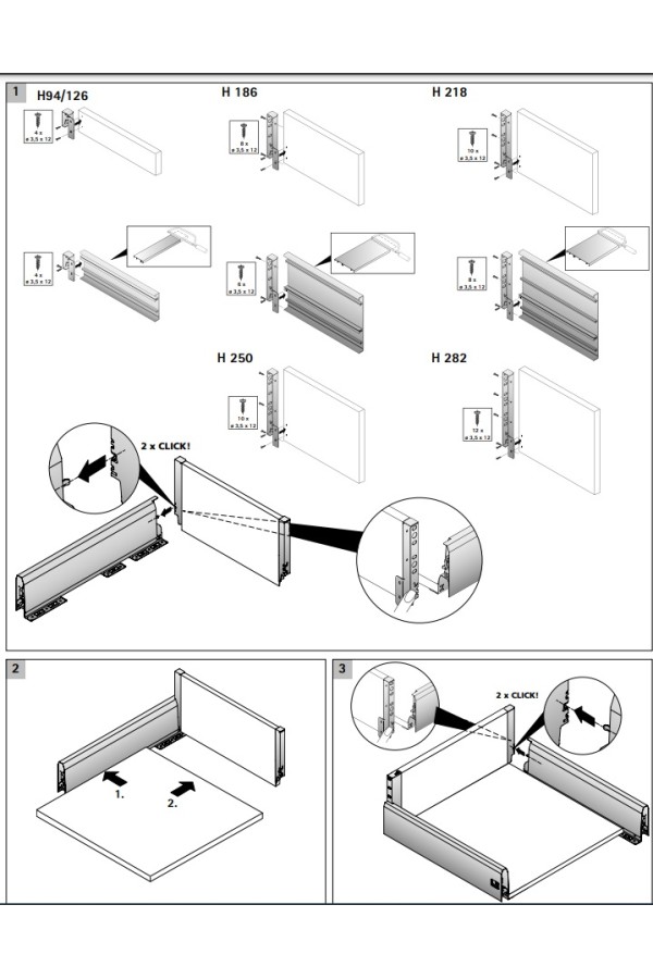 Выдвижной ящик ArciTech 94*300мм, БЕЗ направляющих серебристый 9150679 Hettich