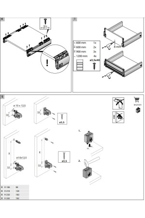 Выдвижной ящик ArciTech 94*300мм, БЕЗ направляющих серебристый 9150679 Hettich