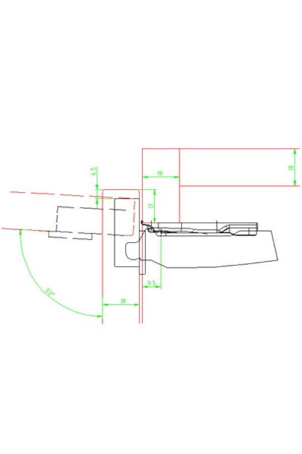 Петля мебельная накладная Sensys 8631i 95 градусов 9090260 Hettich