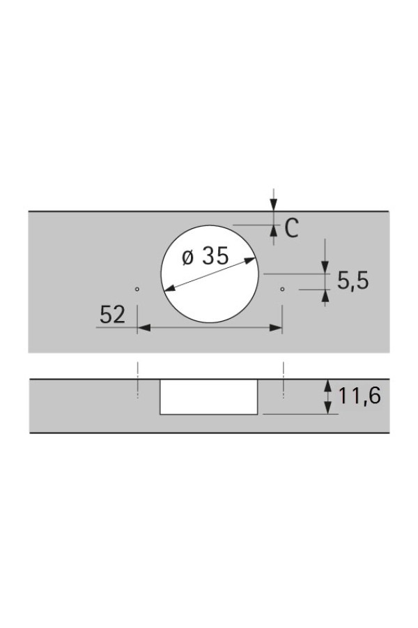 Петля мебельная накладная Sensys 8657i 165 градусов с доводчиком 9099540 Hettich