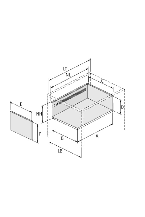 Металлобокс Multi Tech 150*450мм белый 9127911 Hettich