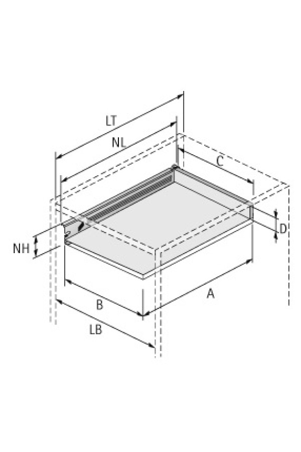 Выдвижной ящик Multi Tech 54*450мм белый 9127869 Hettich