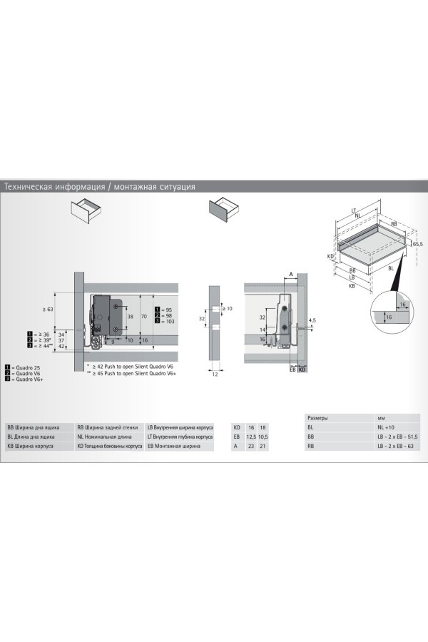 Выдвижной ящик InnoTech Atira 70*470мм белый 9230048 Hettich
