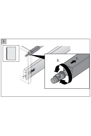 Прямоугольный рейлинг для ящика Innotech Atira 300мм правый белый 9194539 Hettich