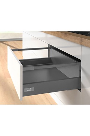Выдвижной ящик InnoTech Atira с релингом 176*470мм антрацит 9234557 Hettich