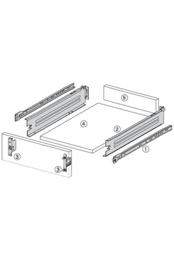 Выдвижной ящик Multi Tech 86*450мм белый 9127883 Hettich