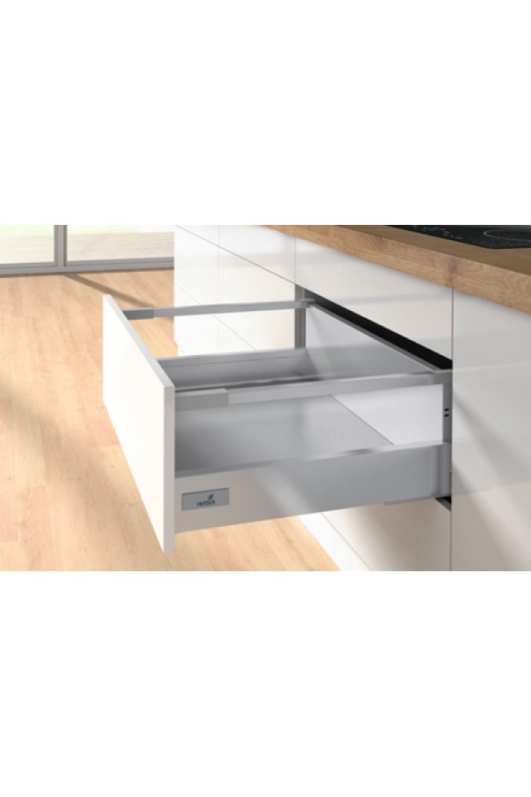 Выдвижной ящик InnoTech Atira с релингом 144*350мм серебристый 9228894 Hettich