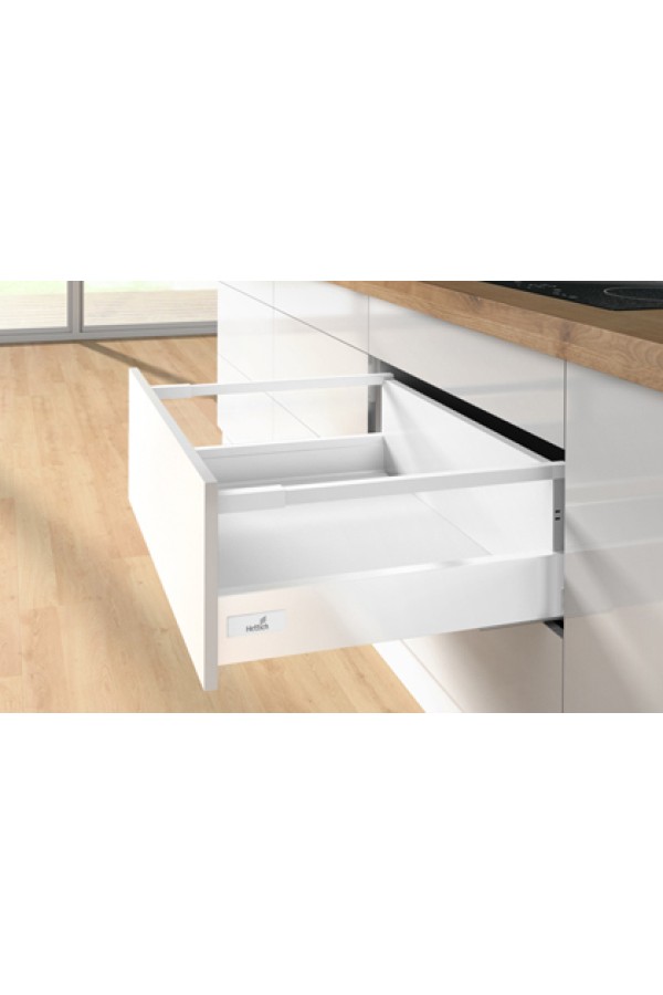 Выдвижной ящик InnoTech Atira с релингом 176*470мм белый 9230060 Hettich