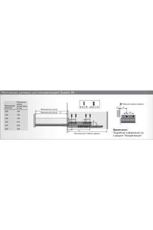 Выдвижной ящик InnoTech Atira с релингом 176*470мм белый 9230060 Hettich