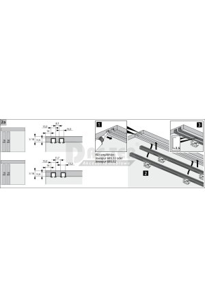 Ходовой профиль SysLine S 2000мм под приклеивание 9145851 Hettich