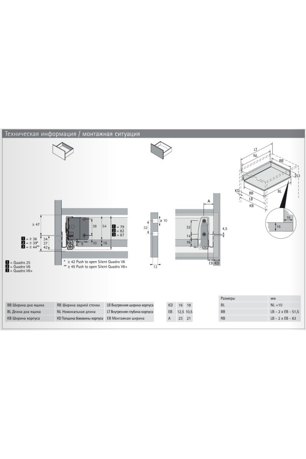 Выдвижной ящик InnoTech Atira 54*470мм белый 9245476 Hettich