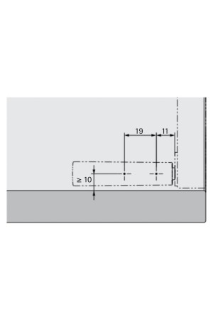Механизм Push to open magnet для петель под прикручивание короткий ход светло-серый 9089604 Hettich