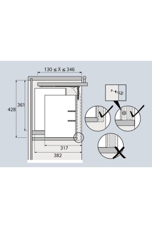 Комплект профилей и фурнитуры для системы задвижных дверей Lift /045026 Hettich