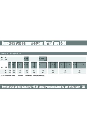 Лоток для столовых приборов OrgaTray 590 для ящиков InnoTech Atira 600*420мм серебристый 9194885 Hettich