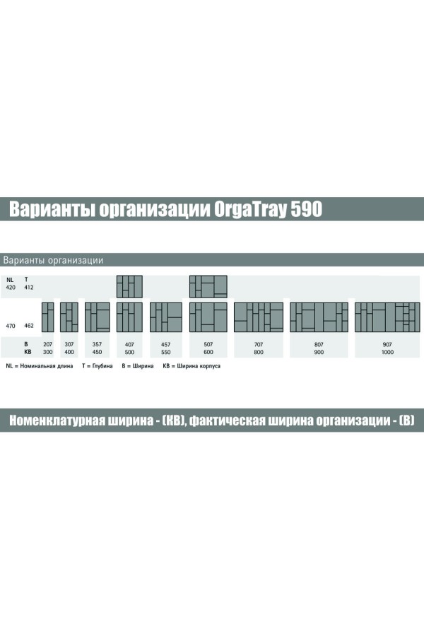 Лоток для столовых приборов OrgaTray 590 для ящиков InnoTech Atira 300*470мм серебристый 9194886 Hettich