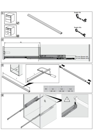 Штанга для синхронизации механизма PUSH to open SILENT, 2м алюминий 9236718 Hettich