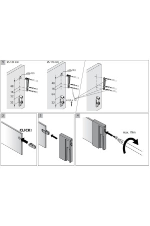 Комплект адаптеров DesignSide 144мм для ящиков InnoTech Atira серый 9196317 Hettich