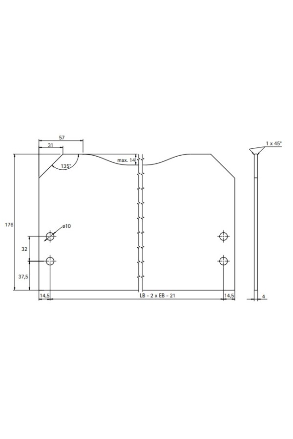 Передняя панель внутреннего ящика Exclusiv InnoTech Atira 144*600мм стекло 9079378 Hettich