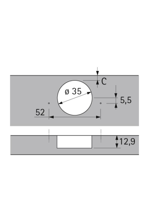Хеттих/петля Sensys 8675 110гр TH52 накладная, б/пружинная(200шт)/9071313