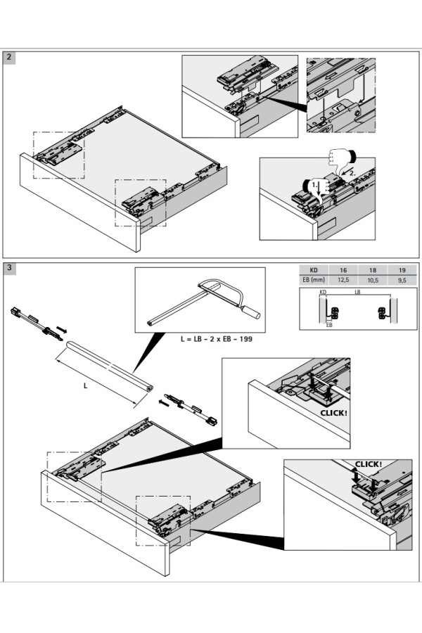 Механизм открывания Push to open Silent на 20кг для Innotech Atira 9240162 Hettich