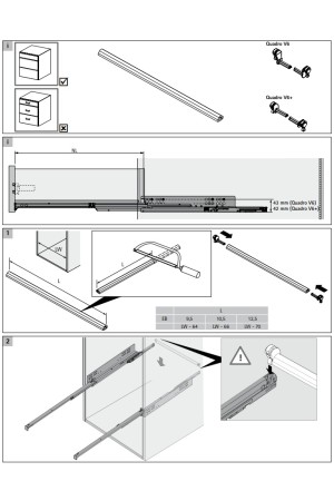 Адаптер SYNCHRO тип В для направляющих Quadro V6 Push to Open 9219965 Hettich