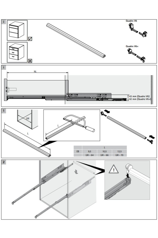 Адаптер SYNCHRO тип В для направляющих Quadro V6 Push to Open 9219965 Hettich