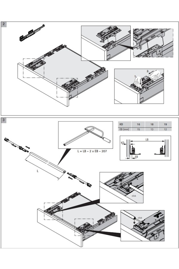 Механизм Push-to-Open Silent с нагрузкой до 20кг для ящиков ArciTech 9241049 Hettich