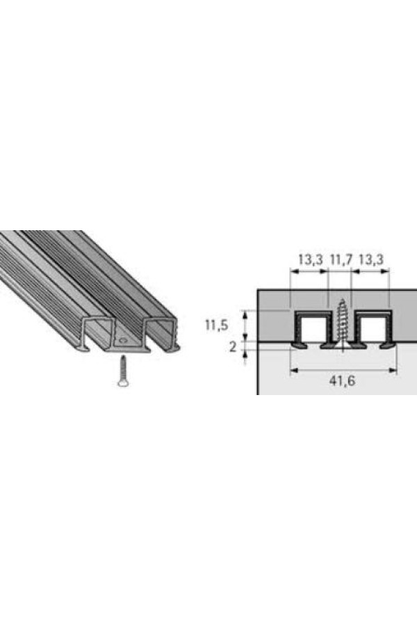 Ходовой профиль SysLine S 2000мм под прикручивание 9136105 Hettich