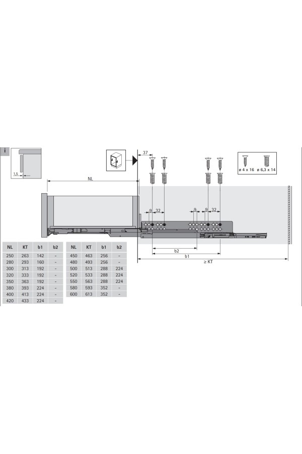 Механизмы регулировки наклона для направляющих Quadro 4DV6 9247529 Hettich