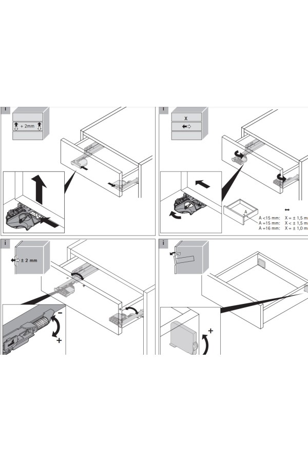 Механизмы регулировки наклона для направляющих Quadro 4DV6 9247529 Hettich