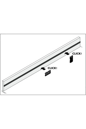 Фиксатор OrgaClip для профиля OrgaStripe в ящиках InnoTech Atira серый 9203469 Hettich