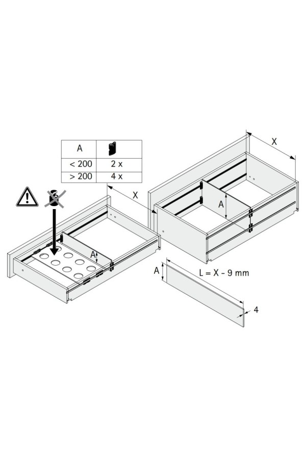 Фиксатор OrgaClip для профиля OrgaStripe в ящиках InnoTech Atira серый 9203469 Hettich