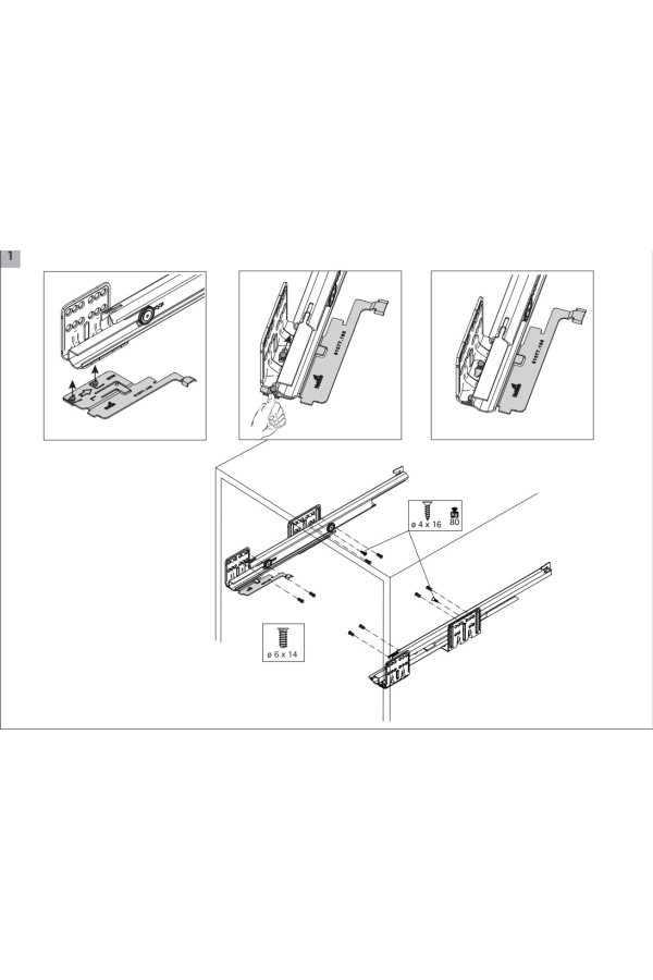 Механизм Push-to-Open Silent с нагрузкой до 40кг для ящиков ArciTech 9241050 Hettich