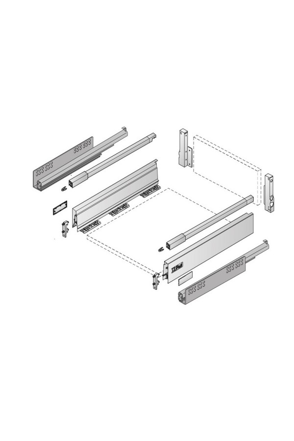 Хеттих/InnoTech Atira ящик 100% выдвижения 144*350мм, PUSH to open, белый/9336661