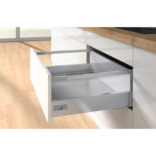 Выдвижной ящик InnoTech Atira с релингом 144*350мм Push-to-Open серебристый 9242933 Hettich