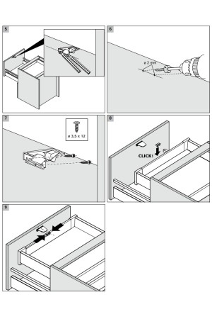 Фиксатор внутреннего ящика InnoTech Atira антрацит 9235837 Hettich