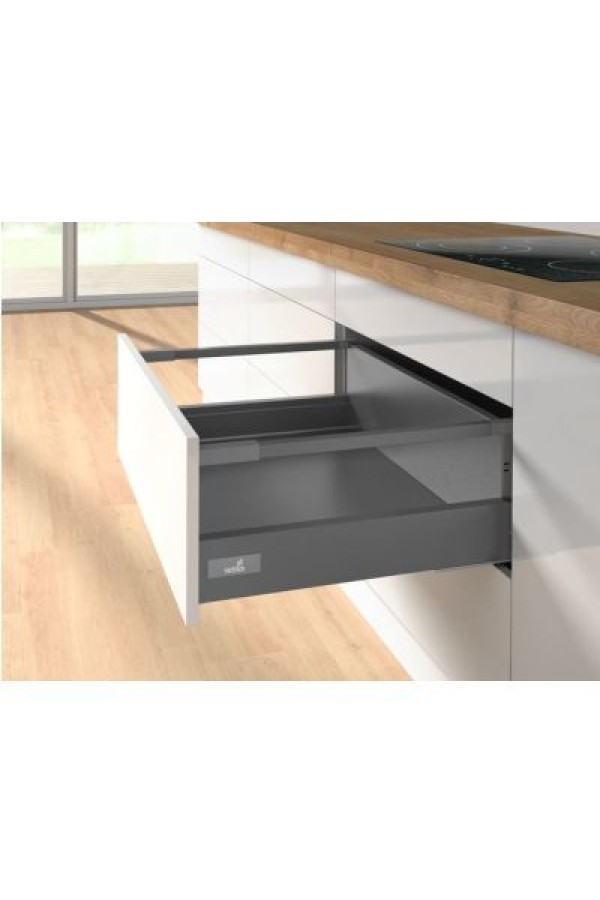 Выдвижной ящик InnoTech Atira с релингом 176*470мм Push-to-Open антрацит 9245444 Hettich