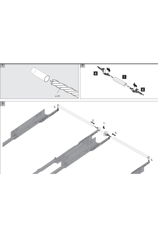 Соединитель для нарезанной штанги Push to open Syncro 9221295 Hettich