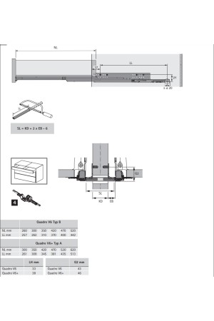 Соединитель для нарезанной штанги Push to open Syncro 9221295 Hettich