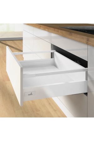 Выдвижной ящик InnoTech Atira с релингом 144*350мм белый 9230052 Hettich