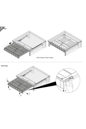 Лоток Smartray для канцелярских товаров черный 9134235 Hettich