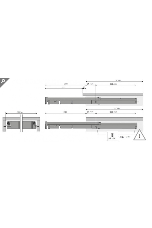Лоток Smartray для канцелярских товаров черный 9134235 Hettich