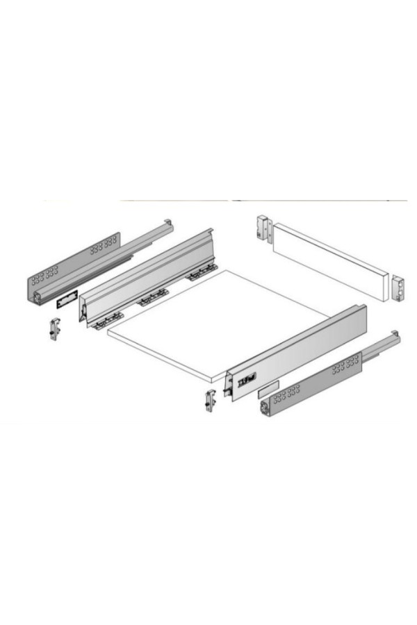 Держатель задней стенки ящика InnoTech Atira 70мм правый белый 9194628 Hettich
