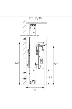 Комплект механизма Push to open Silent на 10кг для ящика AvanTech You 9257890 Hettich