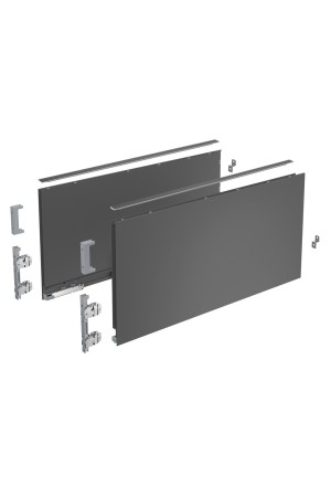Выдвижной ящик AvanTech You 251*500мм, БЕЗ направляющих антрацит 9255356 Hettich