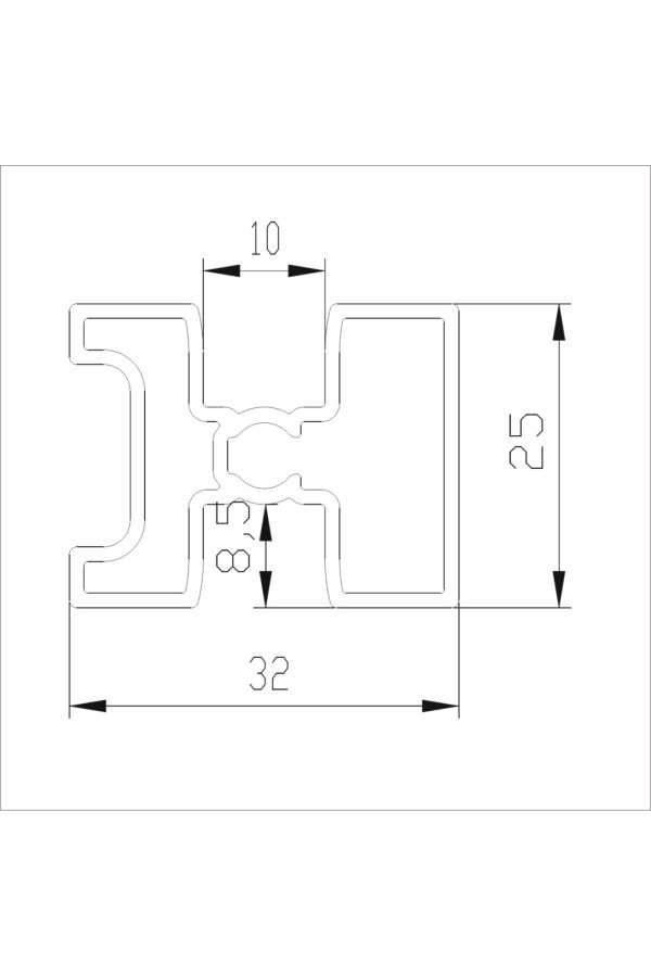 система 4 в 1/рамка средняя антрацит 5,0м /FA0716.VP500.ANKPV.RA